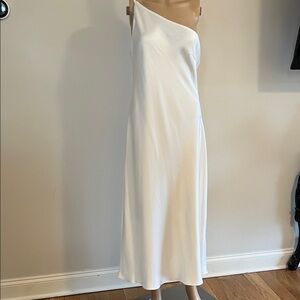 Jenny Yoo Ivory One-Shoulder Dress